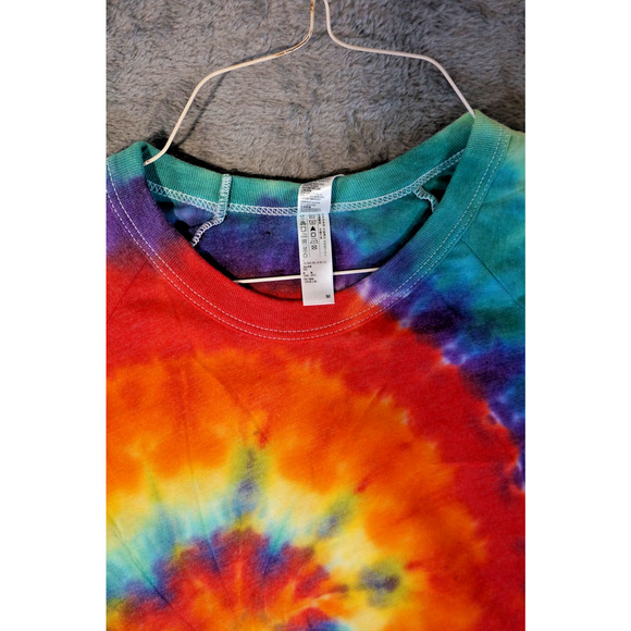 50 50 Shirt Women’s Tie Dye Top Medium Cotton Handmade Colorful - Picture 7 of 9